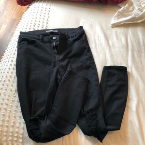 Express Jeans - Black, Distressed Express High Rise - 12 Express Jeans - Black, Distressed Express High Rise - 12